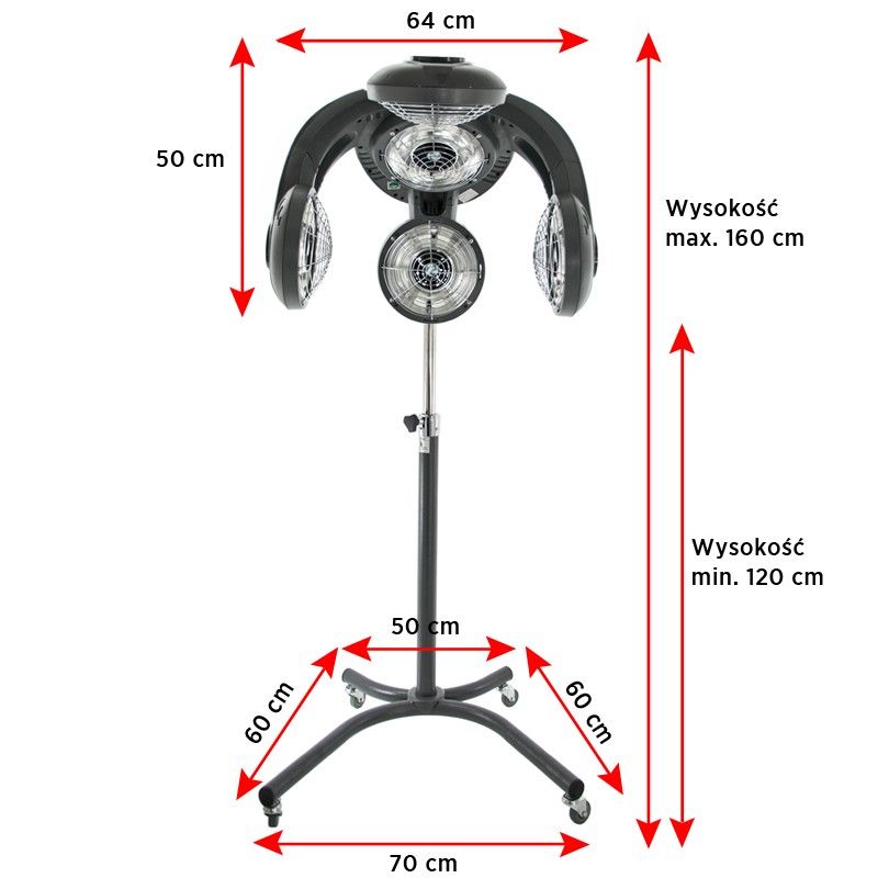 Droogkap met Statief Infrazon Gabbiano GL-505S Zilver - afbeelding 6