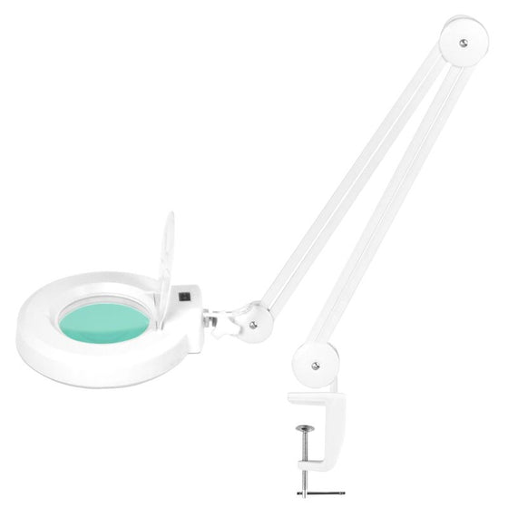 Magnifying Lamp S5 with Screw Clamp - White
