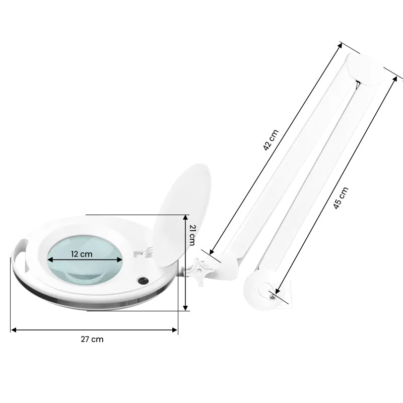 Loeplamp LED 60 SMD 5D met Schroefklem Elegante 6027 Wit - afbeelding 4