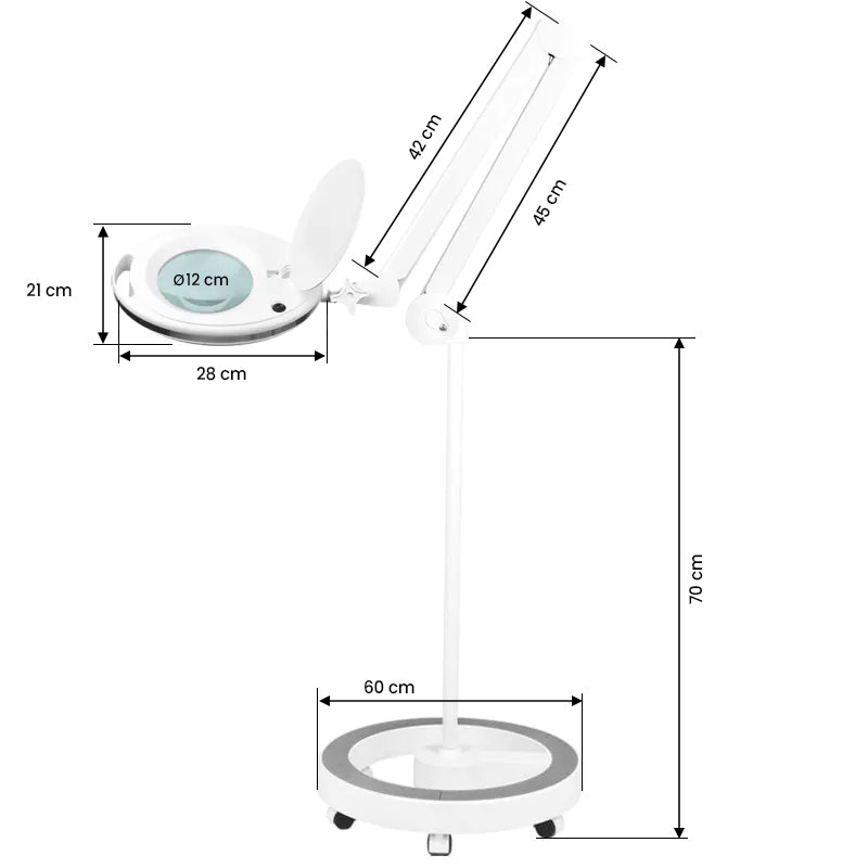 Loeplamp LED 60 SMD 5D op Statief Elegante 6027 Wit - afbeelding 6
