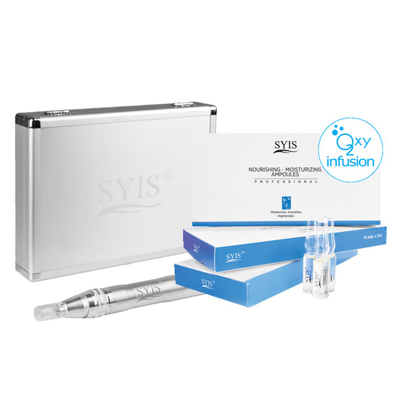 Microneedling Pen Syis 05 with Cosmetics - Silver