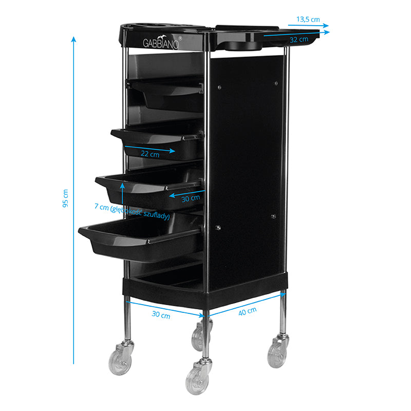 Werkwagen Kapper Gabbiano FX11-B Zwart - afbeelding 6
