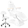 Electric Treatment Chair Sillon Lux 273B, 3 Motors with Stool - White