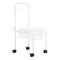 Pedicure Bowl Trolley with Push Handle - White