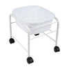 Compact Pedicure Foot Bath on Wheels - White