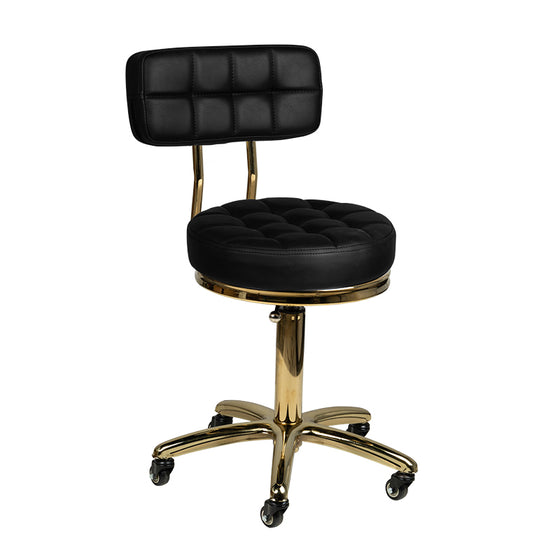 Salon Stool AM-961 - Gold-Black