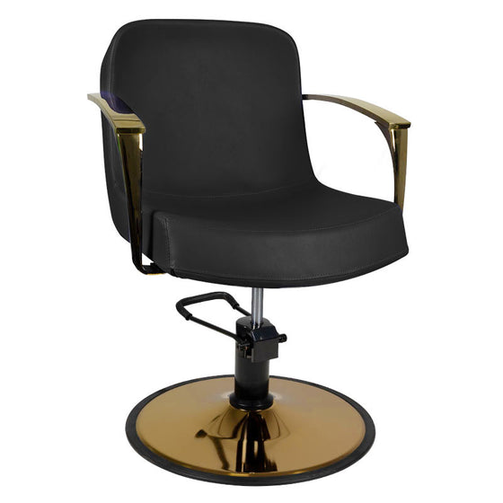 Hairdressing Chair Gabbiano Bologna - Black and Gold
