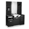 Styling Station Gabbiano B085 with Basin - Black