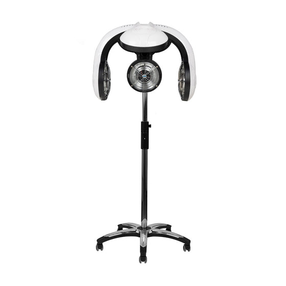 Infrared Hood Dryer Gabbiano 938, Height-Adjustable Stand - White