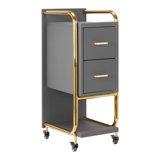 Salon Trolley Gabbiano Solo - Grey and Gold