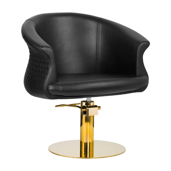 Hairdressing Chair Gabbiano Versailles - Gold and Black