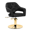 Hairdressing Chair Gabbiano Parma - Gold and Black