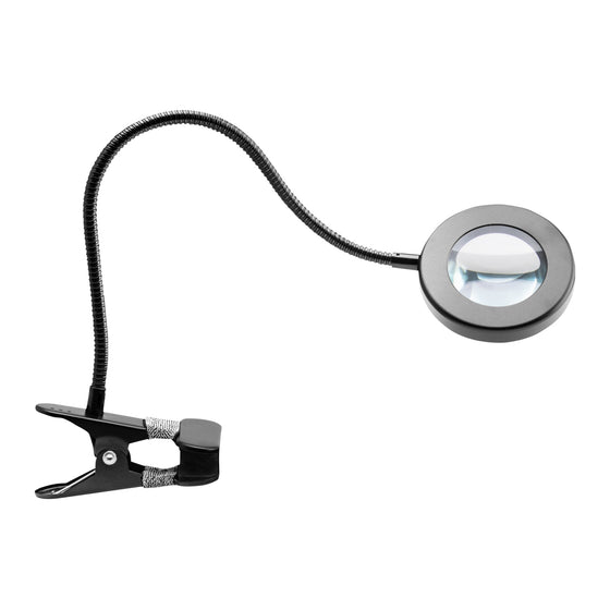 Magnifying Lamp 5D with USB Table Clamp - Black