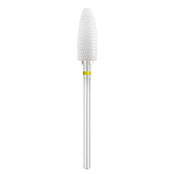 Nail Drill Bit Exo 230 Oval, Round Top - Yellow