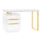 Manicure Table 3311G - White and Gold