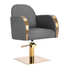 Hairdressing Chair Gabbiano Malaga - Gold and Grey