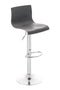 Bar Stool with Backrest, Adjustable, Swivelling - Grey