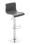Bar Stool with Backrest, Adjustable, Swivelling - Grey