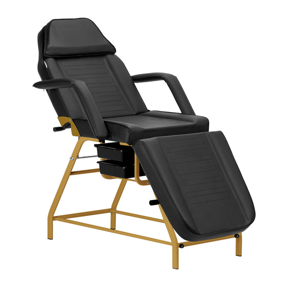 Treatment Chair 557G with Trays - Gold and Black