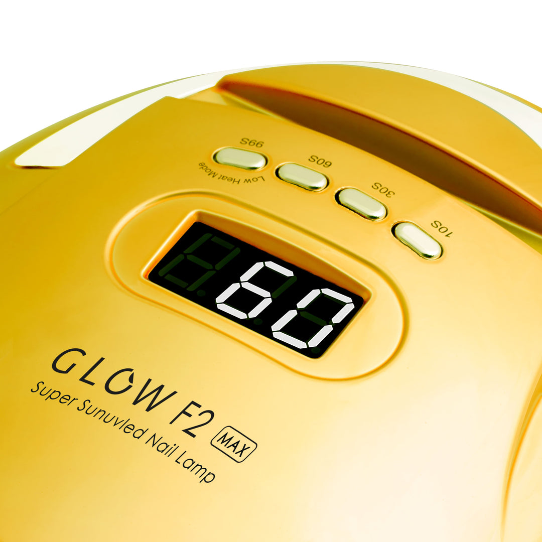 UV Lamp Nagels LED Glow F2 220W Goud-Blauw - afbeelding 4