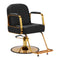 Hairdressing Chair Gabbiano Acri - Gold and Black