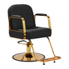 Hairdressing Chair Gabbiano Acri - Gold and Black