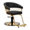 Hairdressing Chair Gabbiano Lille - Gold and Black