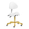 Saddle Stool Giovanni 1004 - Gold and White