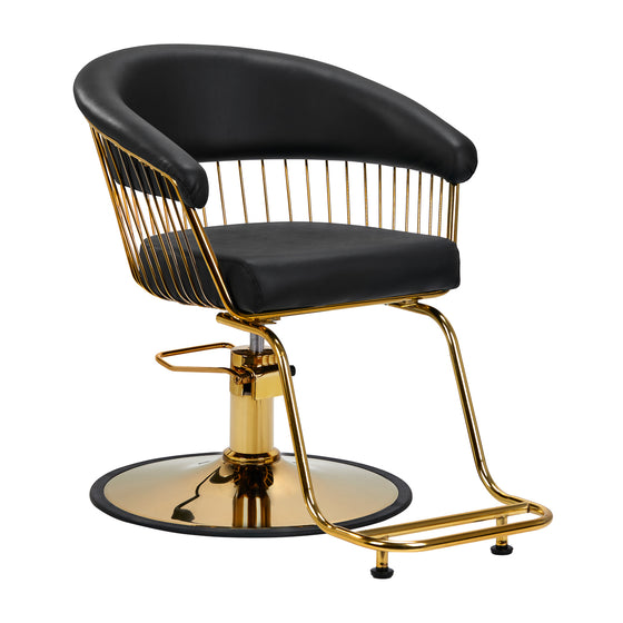 Hairdressing Chair Hair System Lille - Gold and Black