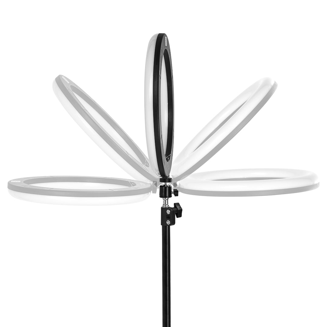 Ringlamp met Statief Glow 10" 10W Zwart - afbeelding 5