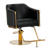 Hairdressing Chair Gabbiano Burgos - Gold and Black