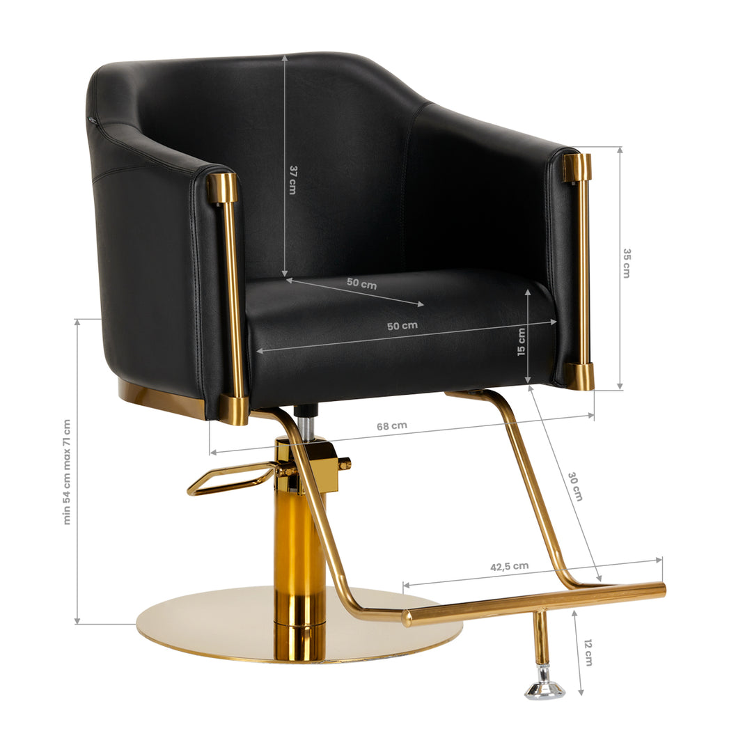 Kappersstoel Gabbiano Burgos Goud-Zwart - afbeelding 8