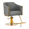Hairdressing Chair Gabbiano Burgos - Gold and Grey