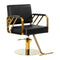 Hairdressing Chair Gabbiano Genua - Gold Black