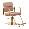Hairdressing Chair Gabbiano Porto - Gold and Beige