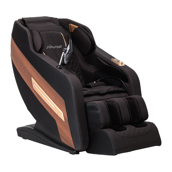 Electric Massage Chair Sakura Classic 306A - Dark Brown & Black