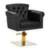 Hairdressing Chair Gabbiano Berlin - Gold and Black