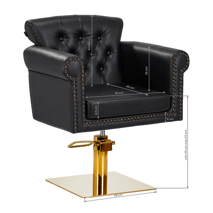 Kappersstoel Gabbiano Berlin Goud-Zwart - afbeelding 9