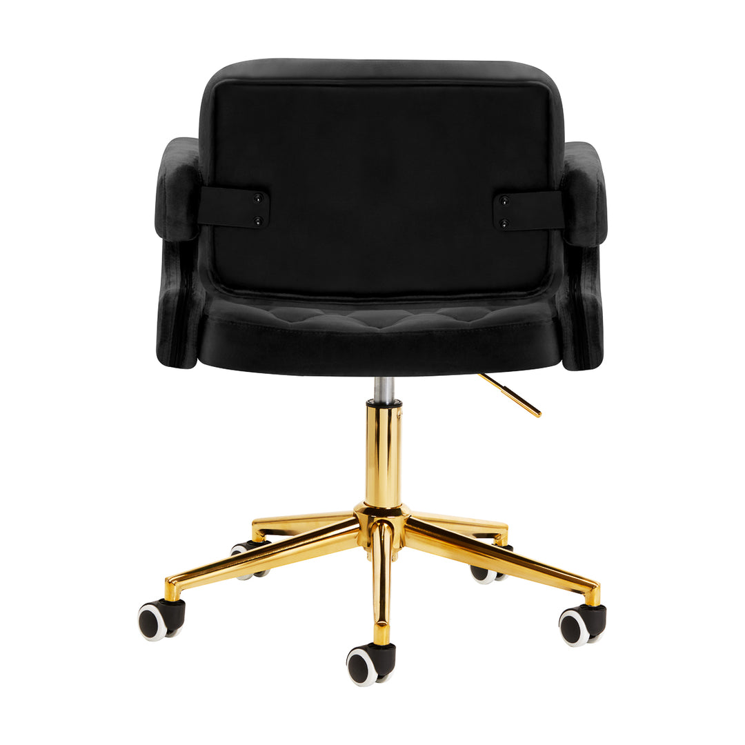 Salonstoel Fluweel Verstelbaar 4Rico QS-OF213G Goud-Zwart - afbeelding 3