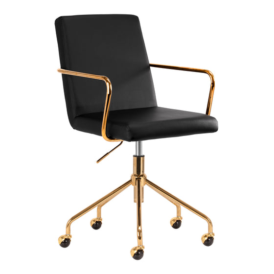 Salon Stool QS-OF211G - Gold and Black