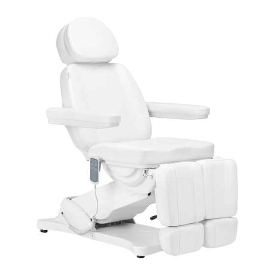 Electric Treatment Chair Sillon Classic Pedi, 3 Motors, Tilting - White