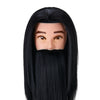 Hairdressing Mannequin Head with Beard Gabbiano WZ4 Synthetic Hair - Black