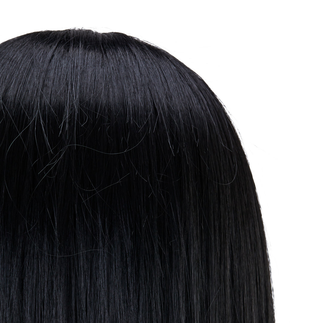 Kappershoofd met Baard Gabbiano WZ4 Synthetisch Haar Zwart - afbeelding 5
