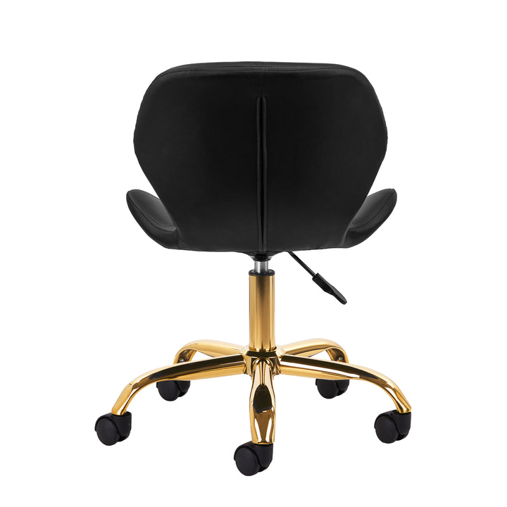Salonstoel met Wielen Verstelbaar 4Rico QS-06 Goud-Zwart - afbeelding 4