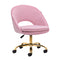 Salon Stool 4Rico QS-MF18G - Pink and Gold