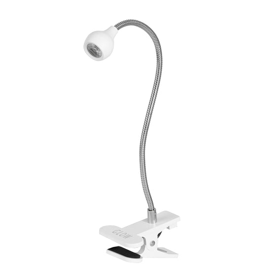 UV Lamp Glow Snake with Clamp - White