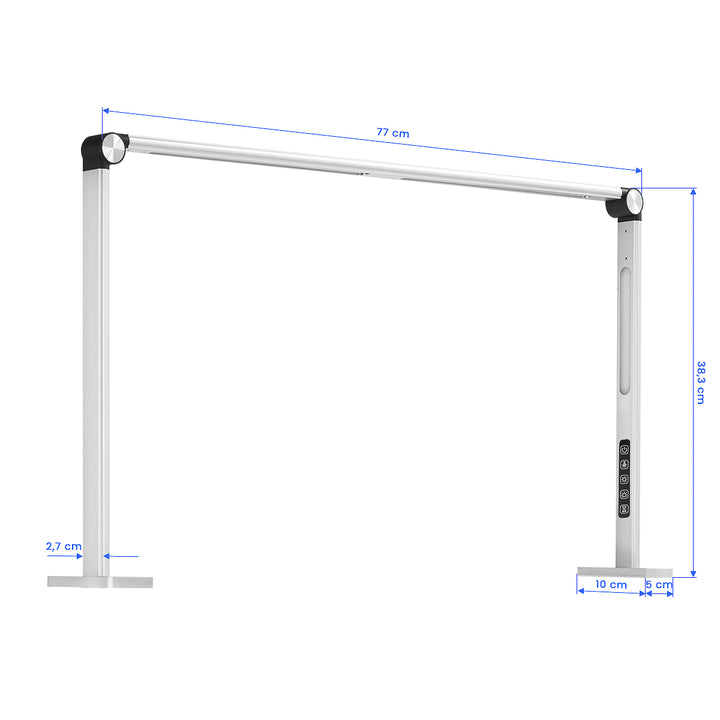 Manicurelamp LED met Instelbare Kleur- en Lichtintensiteit Glow ProLux Zilver - afbeelding 5