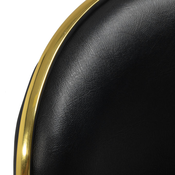 Salonstoel met Wielen Verstelbaar Gabbiano Q-4599 Goud-Zwart - afbeelding 5