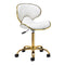 Salon Stool Gabbiano Q-4599 - Gold and White
