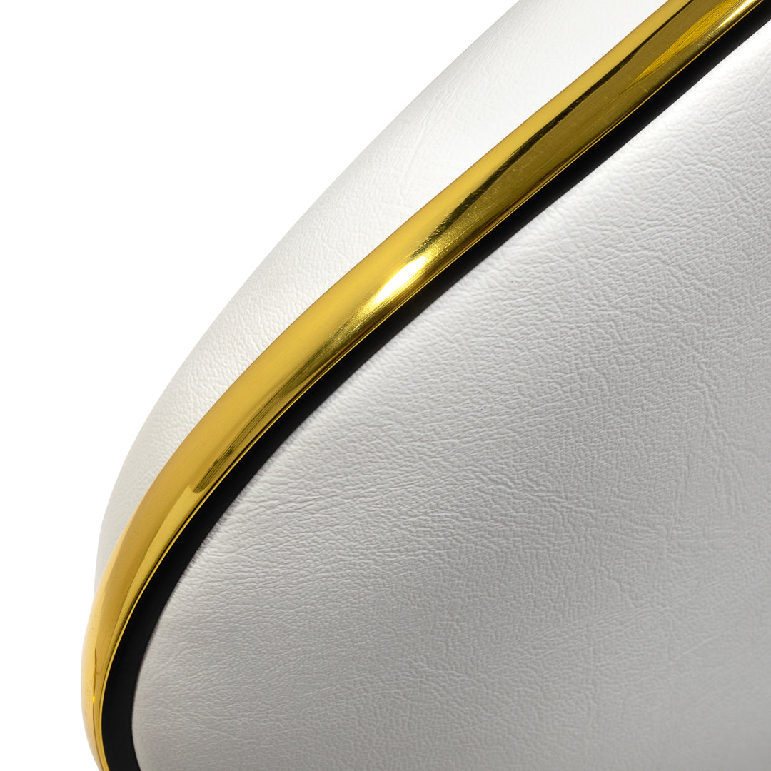 Salonstoel met Wielen Verstelbaar Gabbiano Q-4599 Goud-Wit - afbeelding 7